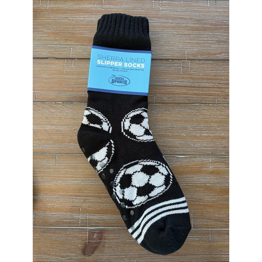Socker Slipper Socks Sherpa Lined One Size Chalktalk Sports NEW